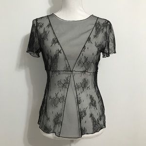 Oroblu Black Sheer Mesh Top